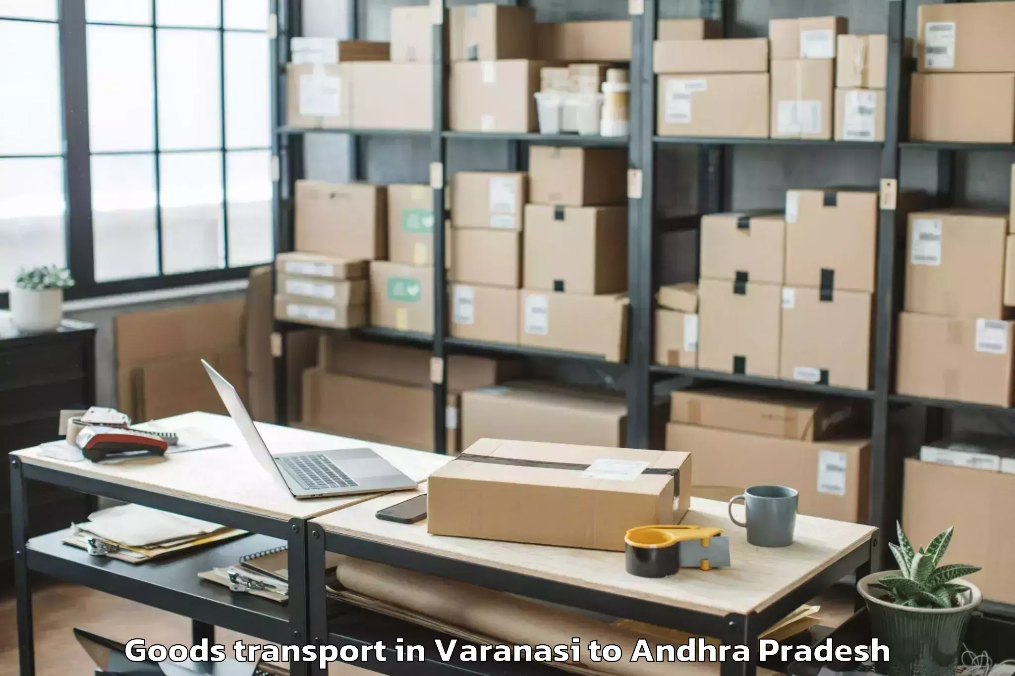 Expert Varanasi to Santhabommali Goods Transport